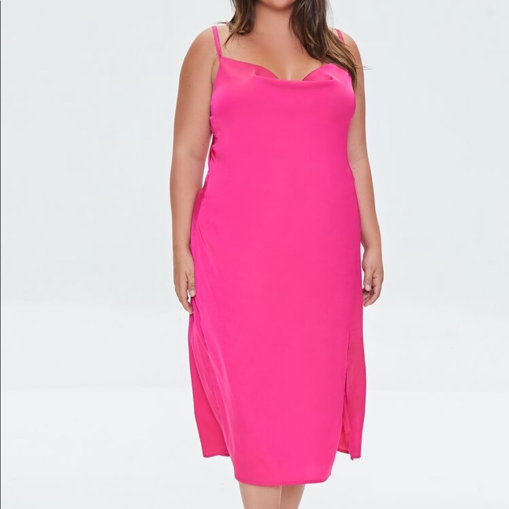 Pink slip dress